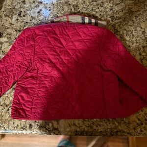 Burberry Kids Red Quilted Jacket